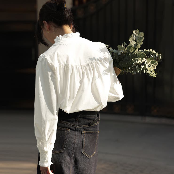 シャツ シャツ ギャザーブラウス | Doux Belle  | 詳細画像7 