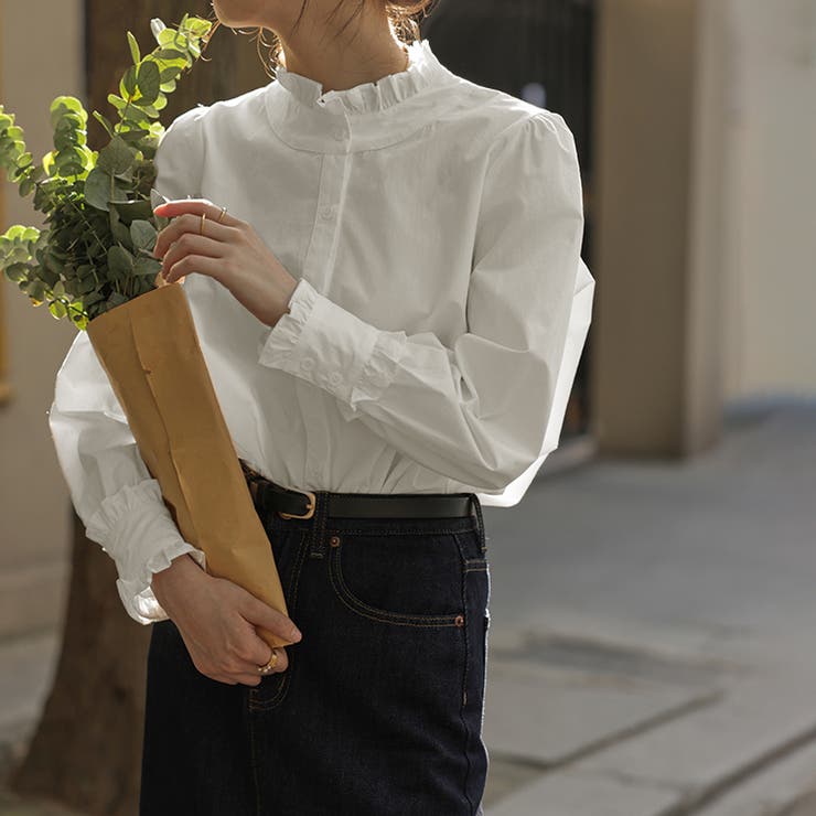 シャツ シャツ ギャザーブラウス | Doux Belle  | 詳細画像9 