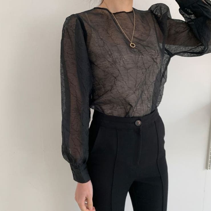 シースルートップス シアーシャツ ブラウス | Doux Belle  | 詳細画像11 