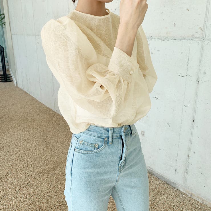 シースルートップス シアーシャツ ブラウス | Doux Belle  | 詳細画像8 