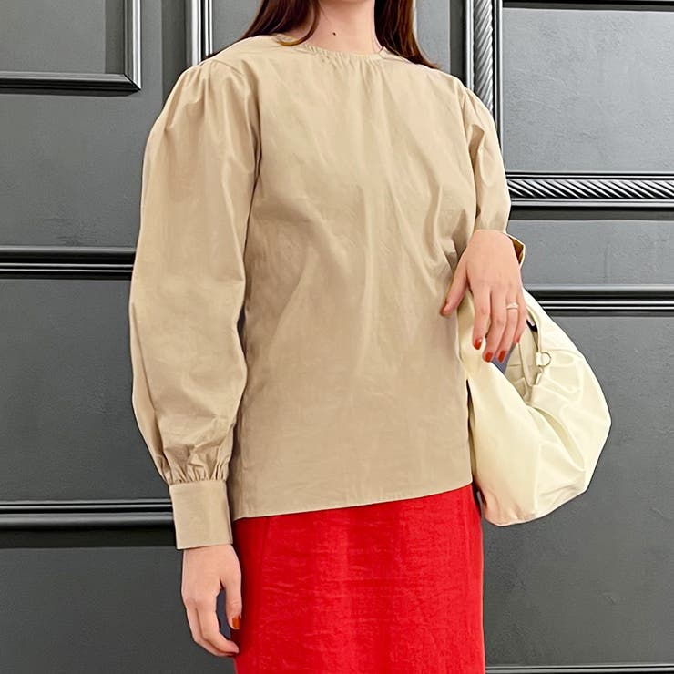 ベージュ | ボリュームブラウス ブラウス トップス | Doux Belle 