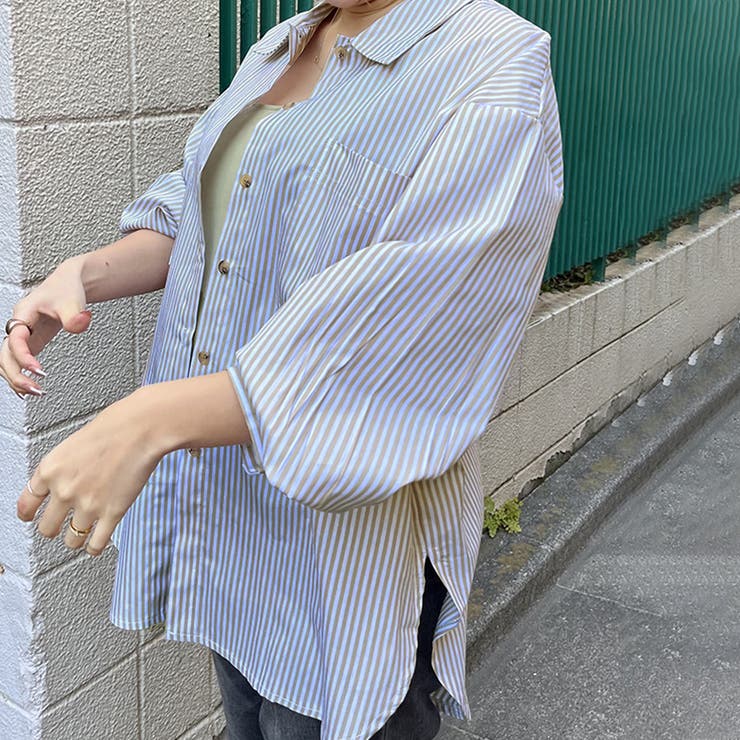 ストライプシャツ ロングシャツ シャツ | Doux Belle  | 詳細画像50 