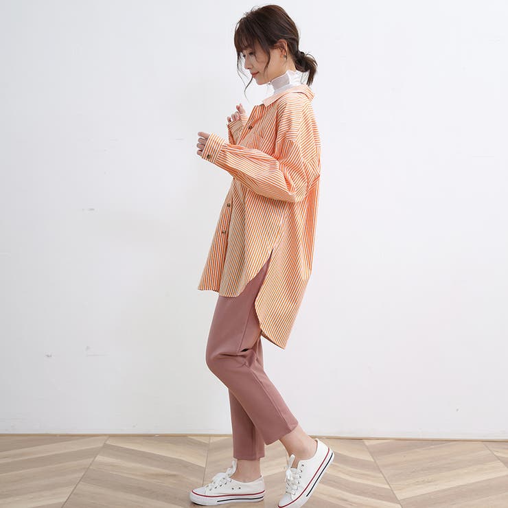 ストライプシャツ ロングシャツ シャツ | Doux Belle  | 詳細画像22 