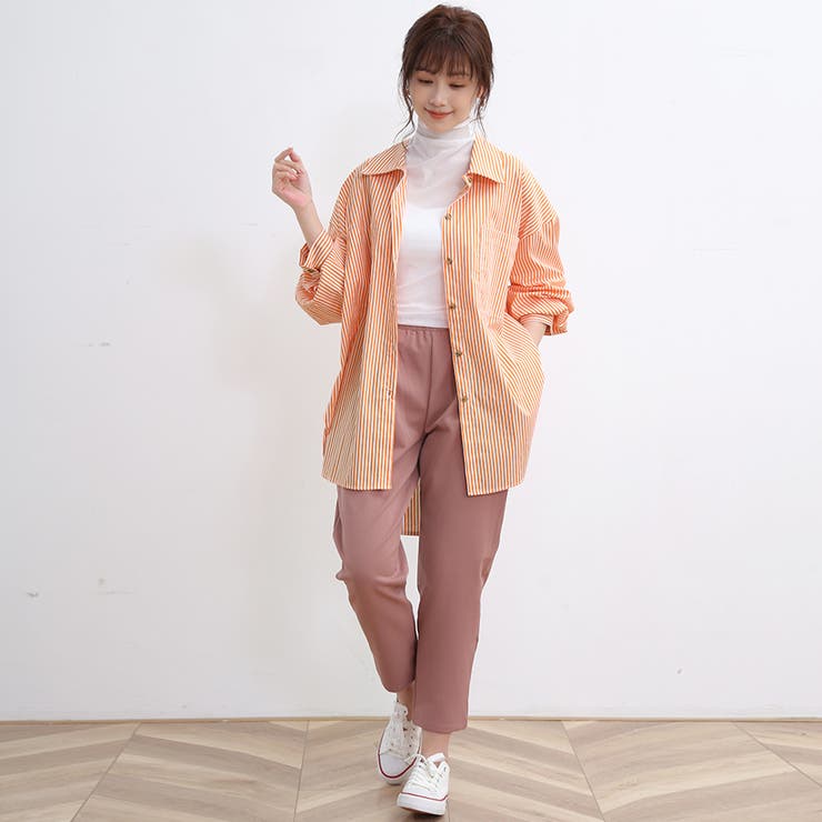 おまとめ2点YLEVE ロングコート・STUNNING LURE 長袖シャツ ストライプシャツ ロングシャツ シャツ[品番：DBLW0001149