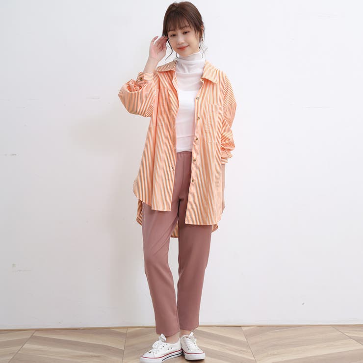 ストライプシャツ ロングシャツ シャツ | Doux Belle  | 詳細画像26 