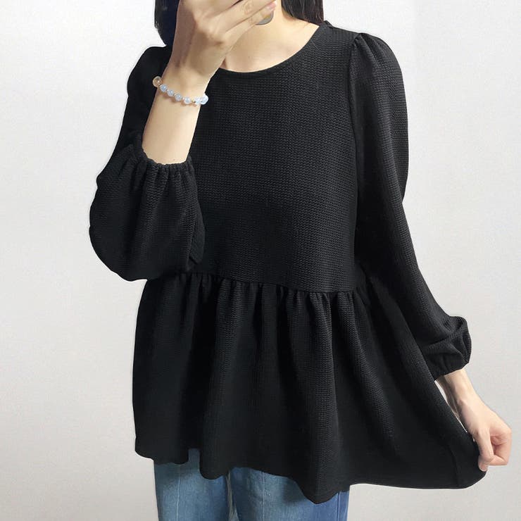 ブラック | ブラウス カットソー トップス | Doux Belle 