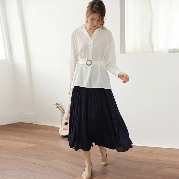 ホワイト | シャツ 秋 トップス | Doux Belle 