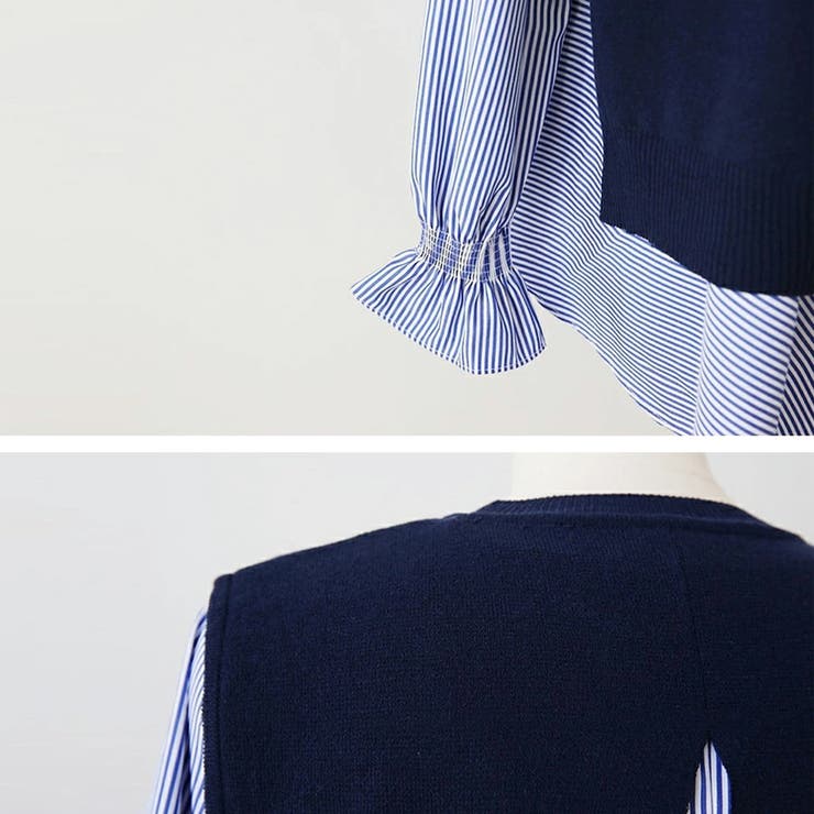 シャツセット 重ね着 ブラウス | Doux Belle  | 詳細画像21 