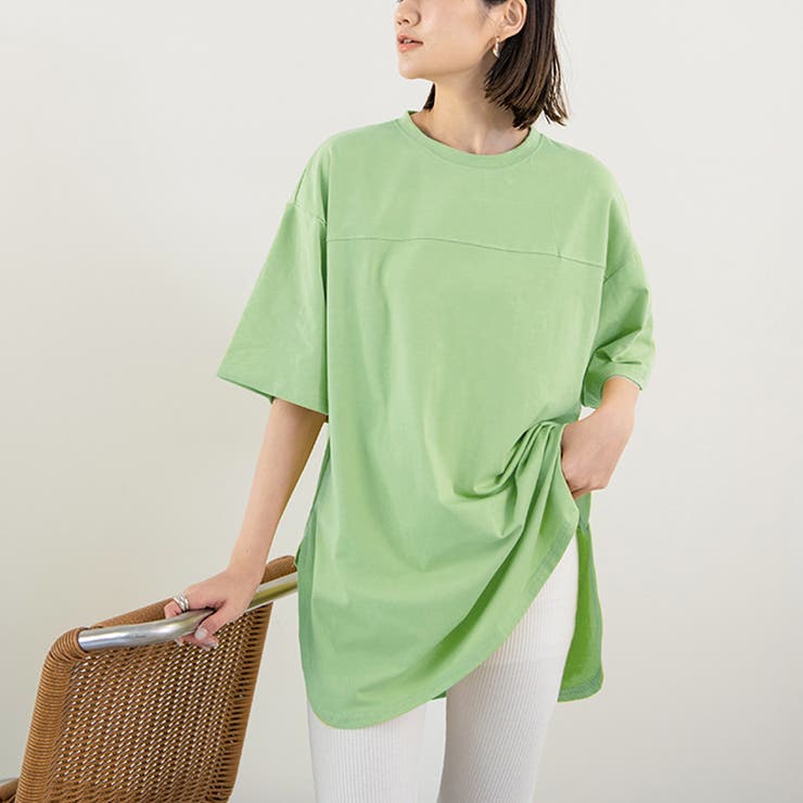 新作 tシャツ トップス クルーネック シンプル  無地 | Doux Belle  | 詳細画像10 