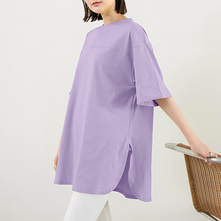 新作 tシャツ トップス クルーネック シンプル  無地 | Doux Belle  | 詳細画像12 