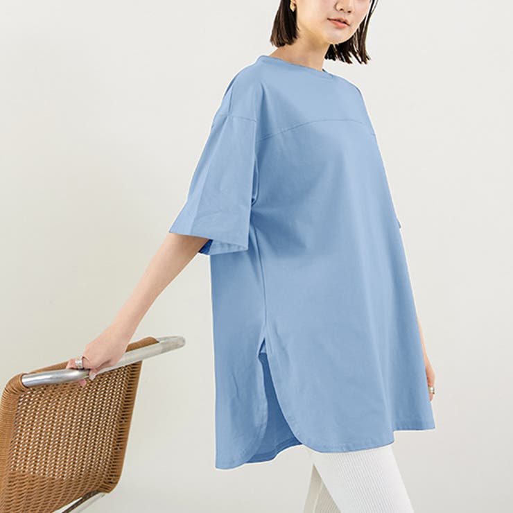 新作 tシャツ トップス クルーネック シンプル  無地 | Doux Belle  | 詳細画像7 