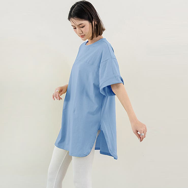 新作 tシャツ トップス クルーネック シンプル  無地 | Doux Belle  | 詳細画像8 