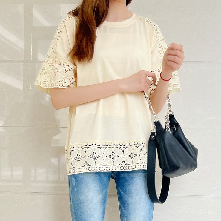 レース トップス トップス 可愛い カジュアル オフェス | Doux Belle  | 詳細画像19 