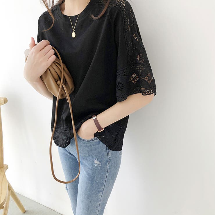 レース トップス トップス 可愛い カジュアル オフェス | Doux Belle  | 詳細画像26 