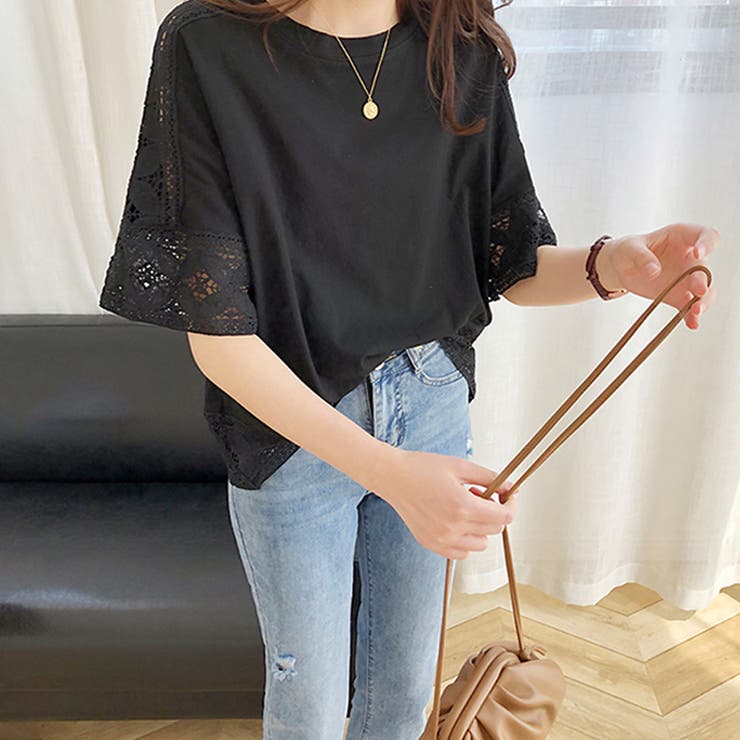 レース トップス トップス 可愛い カジュアル オフェス | Doux Belle  | 詳細画像27 