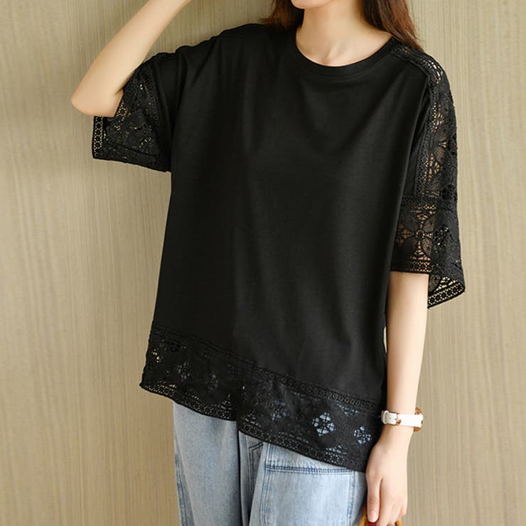 レース トップス トップス 可愛い カジュアル オフェス | Doux Belle  | 詳細画像29 