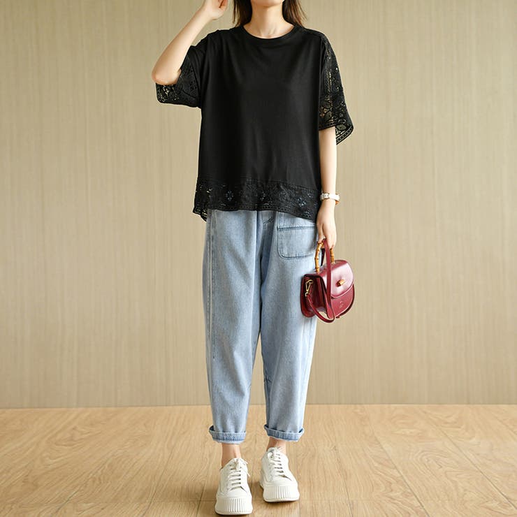 レース トップス トップス 可愛い カジュアル オフェス | Doux Belle  | 詳細画像30 