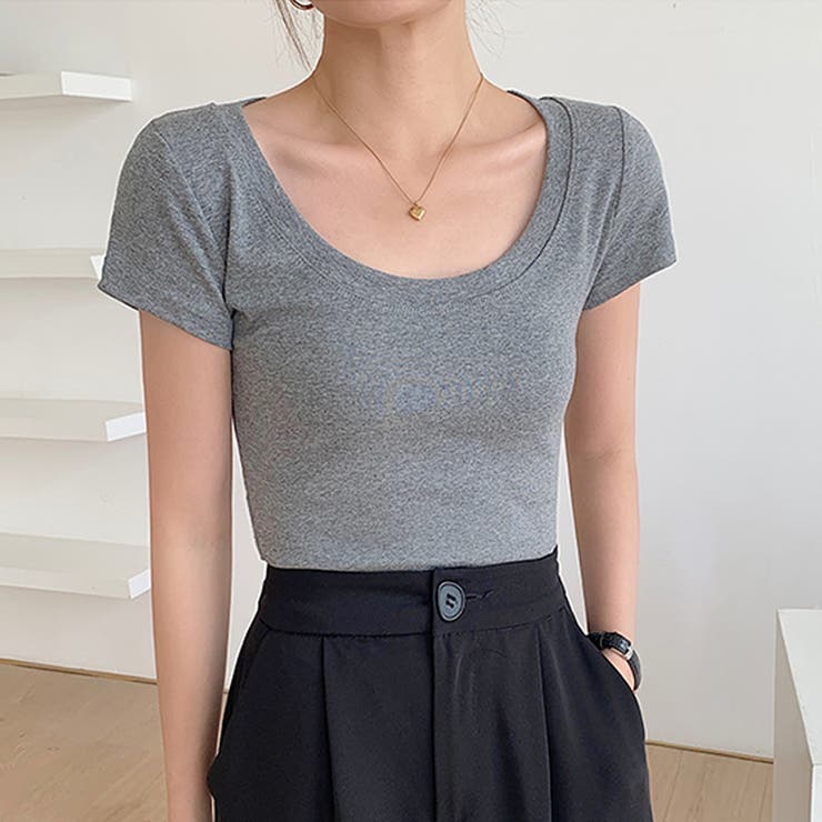 トップス Ｔシャツ レディース カットソー スクエアネック カジュアル | Doux Belle  | 詳細画像17 