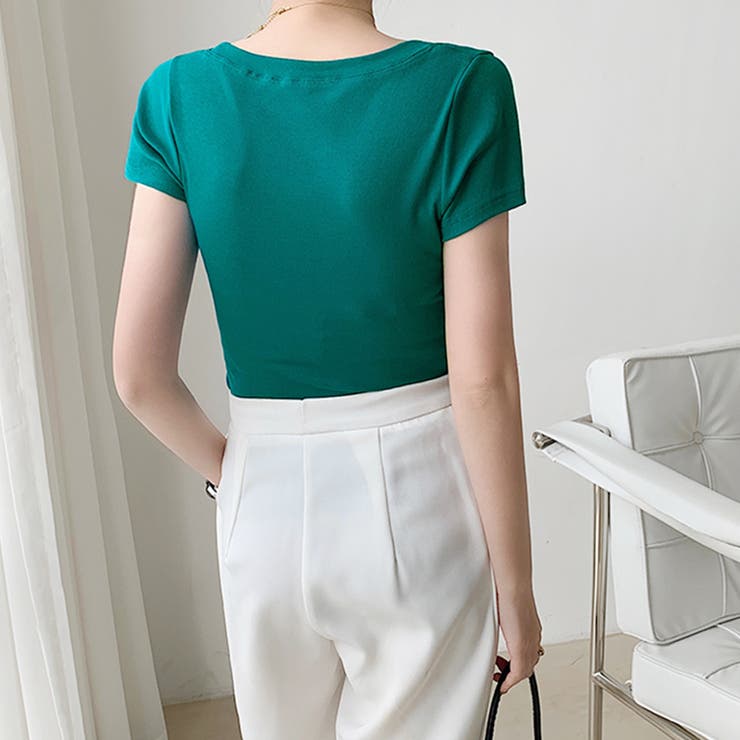 トップス Ｔシャツ レディース カットソー スクエアネック カジュアル | Doux Belle  | 詳細画像26 