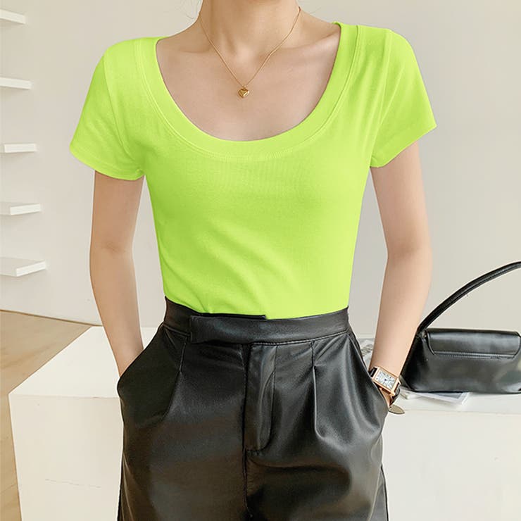 トップス Ｔシャツ レディース カットソー スクエアネック カジュアル | Doux Belle  | 詳細画像34 