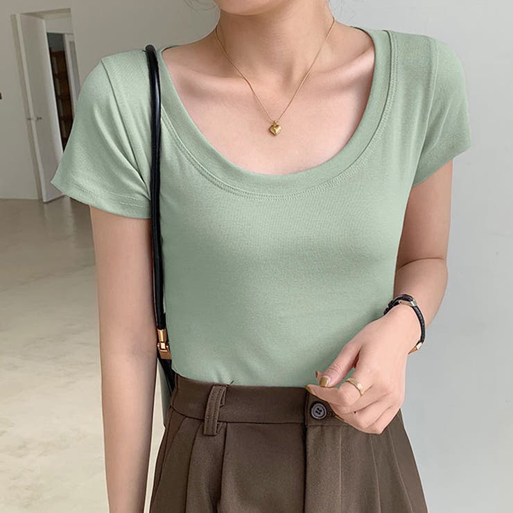 Be You 【 Neck Womens Women 】 ファッション レディースファッション トップス Tシャツ カットソー レディース カットソー レディース Tシャツ 長袖 新作 春秋 伸縮性 トップス