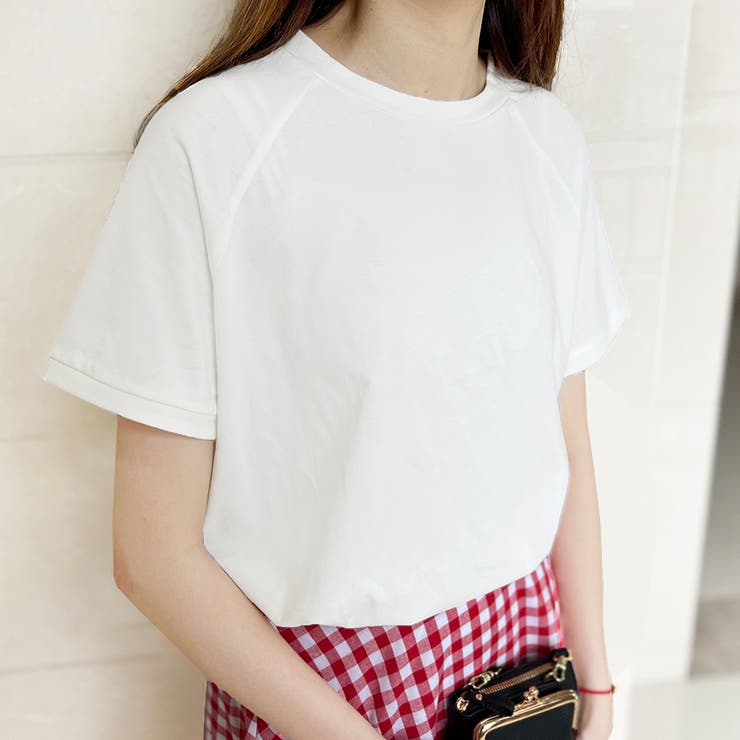 新作 トップス Ｔシャツ 半袖 tシャツ 無地 伸縮性 | Doux Belle  | 詳細画像10 