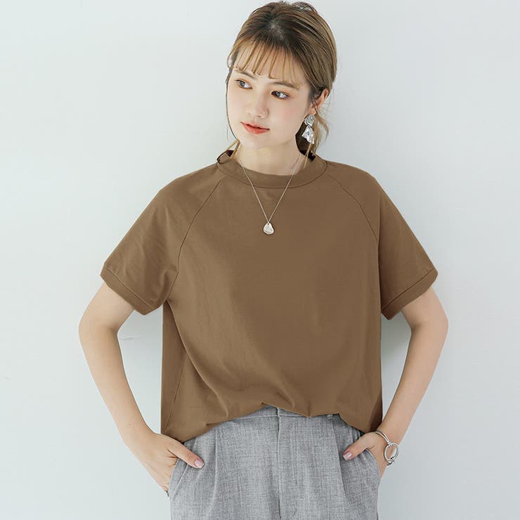 新作 トップス Ｔシャツ 半袖 tシャツ 無地 伸縮性 | Doux Belle  | 詳細画像18 