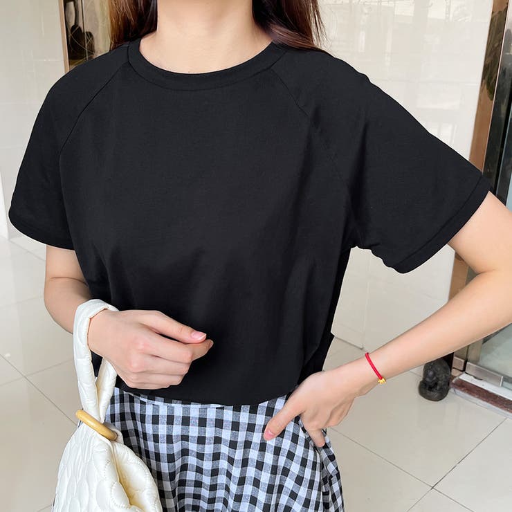 新作 トップス Ｔシャツ 半袖 tシャツ 無地 伸縮性 | Doux Belle  | 詳細画像25 