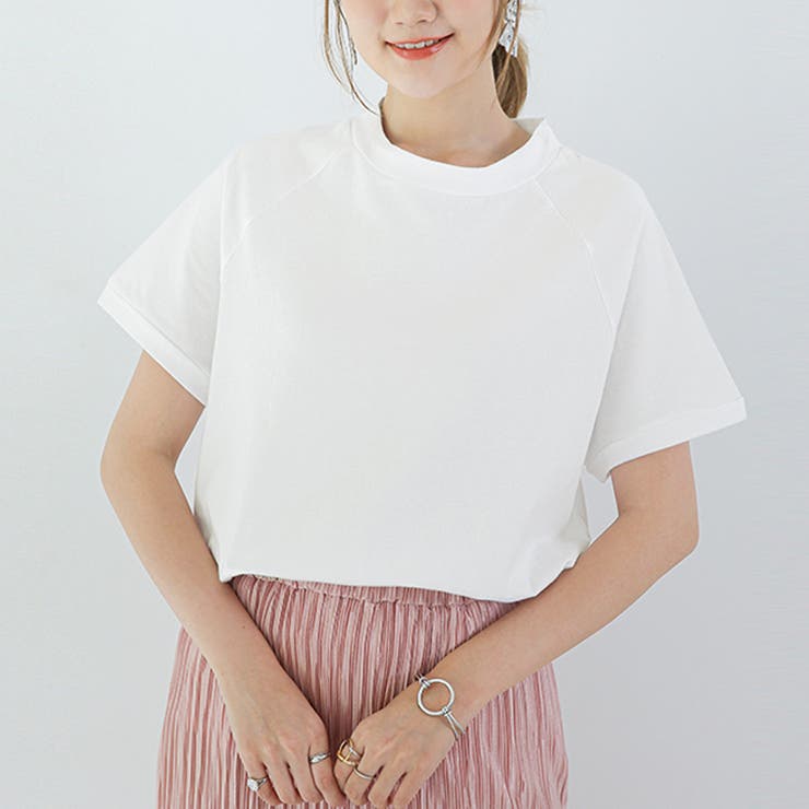 新作 トップス Ｔシャツ 半袖 tシャツ 無地 伸縮性 | Doux Belle  | 詳細画像6 