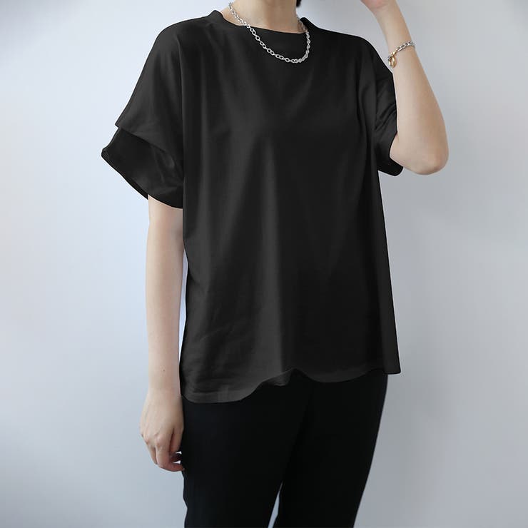 ブラック | ボーダーTシャツ Tシャツ カットソー | Doux Belle 