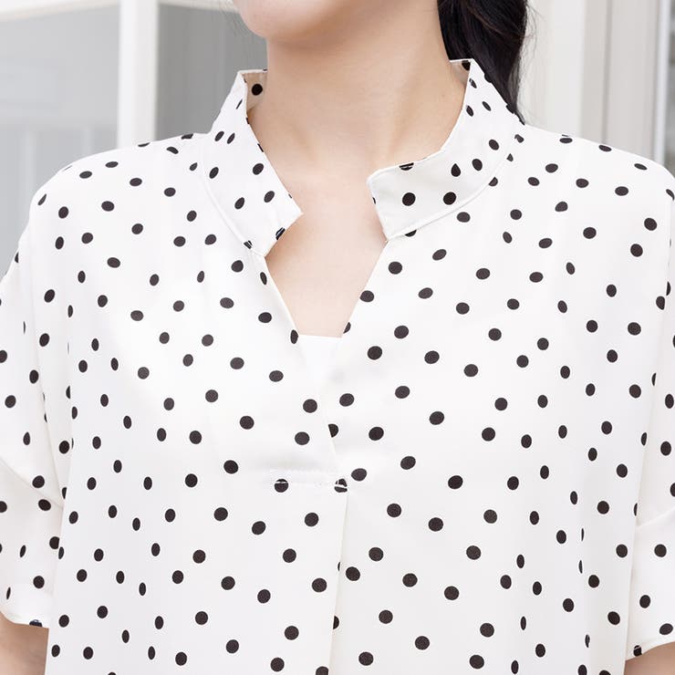 フリル袖ドット柄ブラウス | Doux Belle  | 詳細画像13 