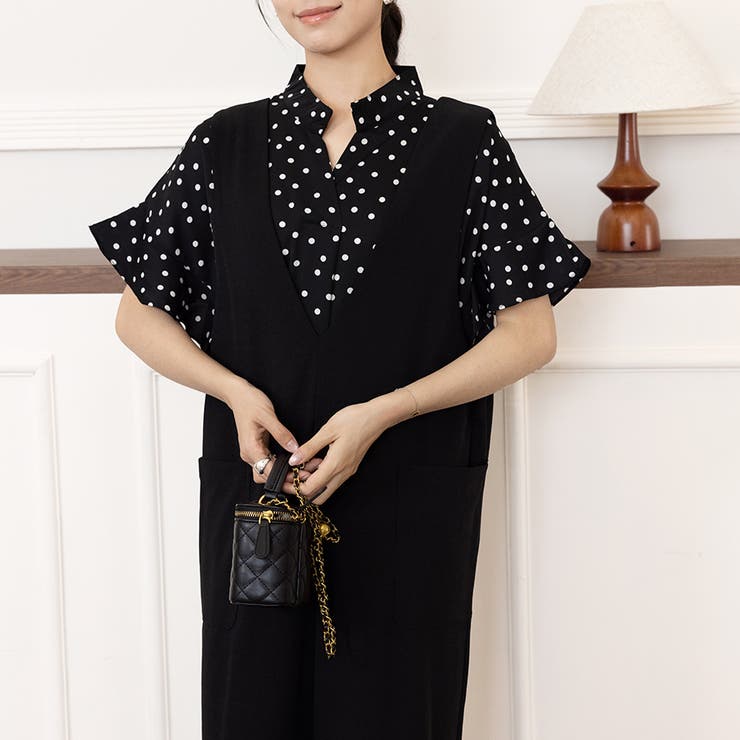 フリル袖ドット柄ブラウス | Doux Belle  | 詳細画像7 