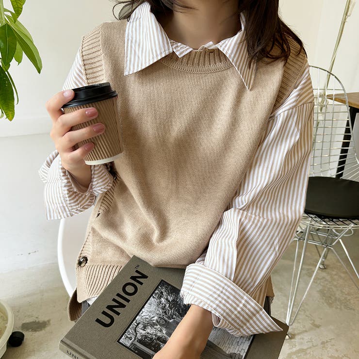 ニットセーター タンクトップ レディース | Doux Belle  | 詳細画像1 