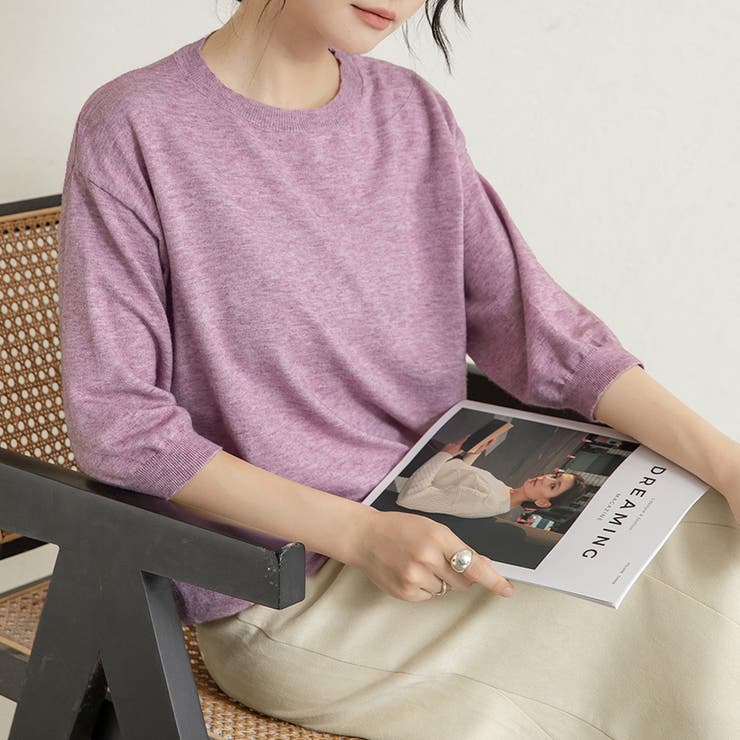 サマーニット レディース 半袖 | Doux Belle  | 詳細画像12 