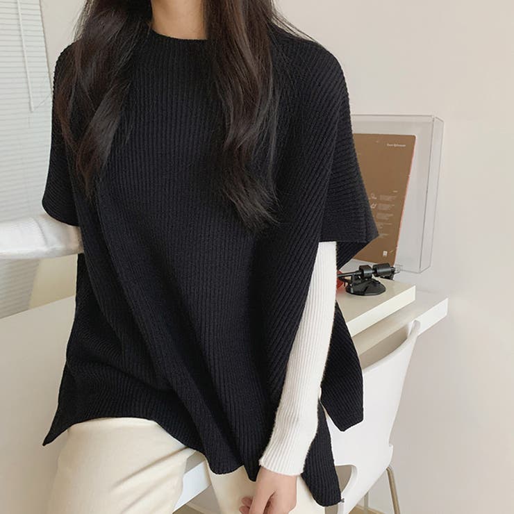 ブラック | トップス 上着 ケープ | Doux Belle 