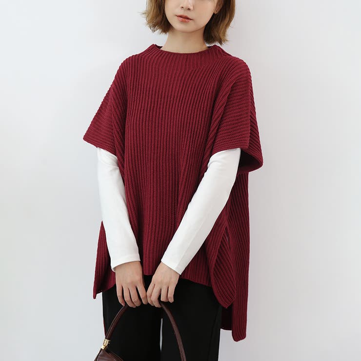 ワインレッド | トップス 上着 ケープ | Doux Belle 