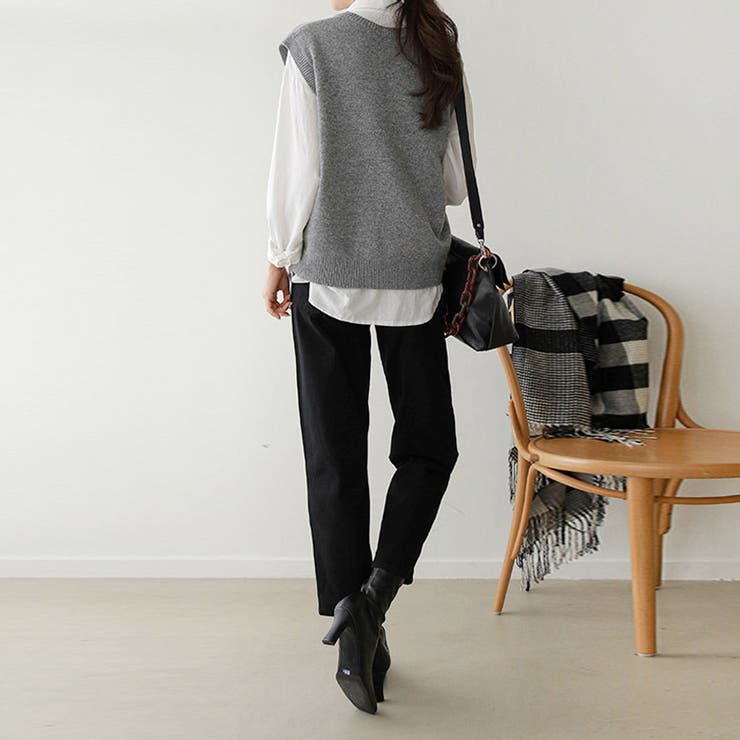 Vネックノースリーブニットベスト | Doux Belle  | 詳細画像18 