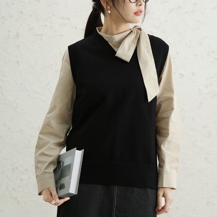 Vネックノースリーブニットベスト | Doux Belle  | 詳細画像23 