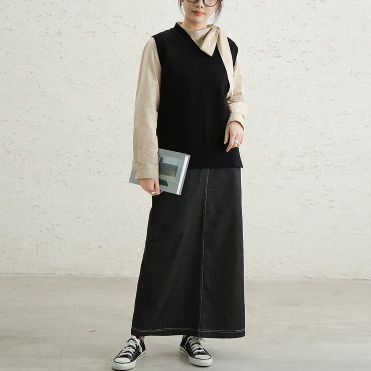 Vネックノースリーブニットベスト | Doux Belle  | 詳細画像25 