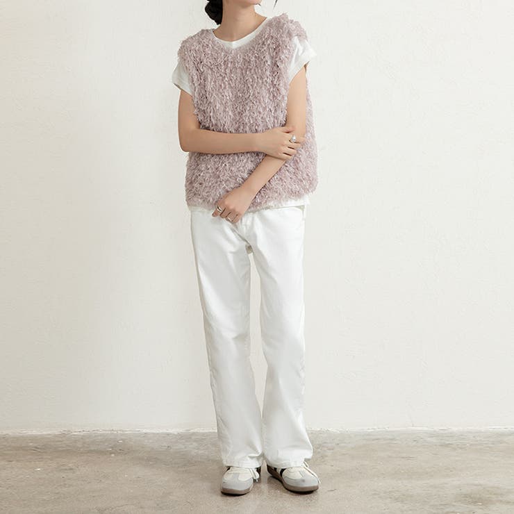 前後2wayVネックシャギーニット モールフェザー シャギーニット | Doux Belle  | 詳細画像13 