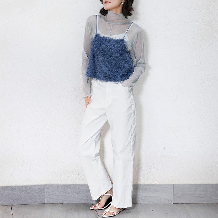 トップス ビスチェ テープヤーン キャミベスト シャギー | Doux Belle  | 詳細画像14 