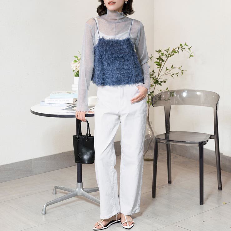 トップス ビスチェ テープヤーン キャミベスト シャギー | Doux Belle  | 詳細画像15 