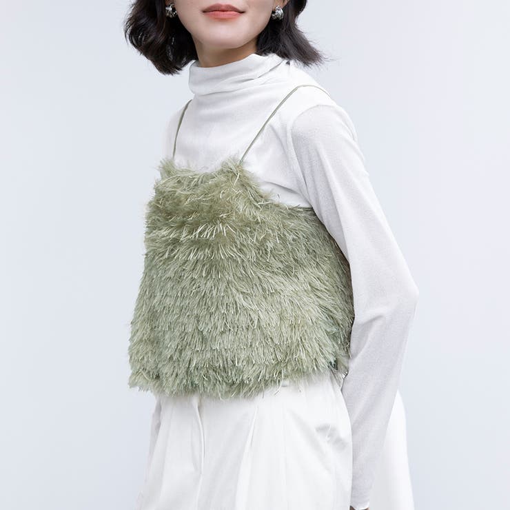 トップス ビスチェ テープヤーン キャミベスト シャギー | Doux Belle  | 詳細画像18 