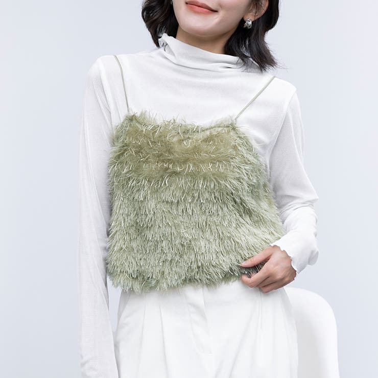 ピスタチオ | トップス ビスチェ テープヤーン キャミベスト シャギー | Doux Belle 