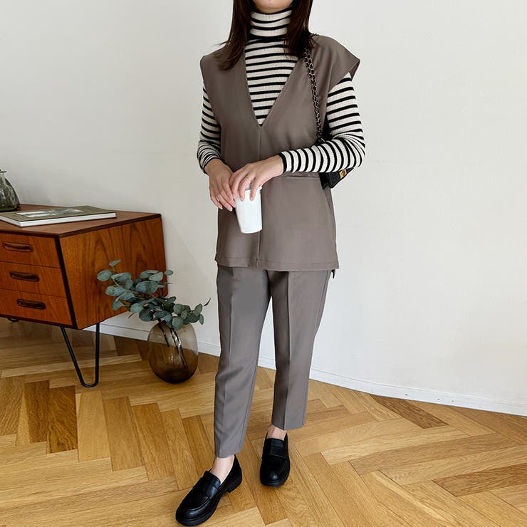 トップス ベスト Vネックプルオーバーベスト サイドスリット | Doux Belle  | 詳細画像5 