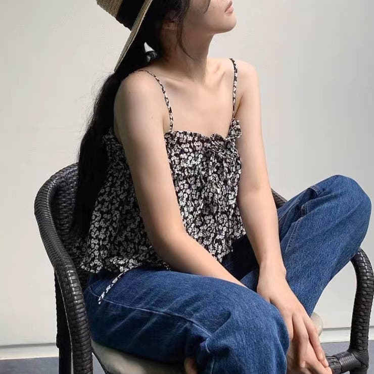 小花柄シャーリングキャミソール レディース トップス | Doux Belle  | 詳細画像6 