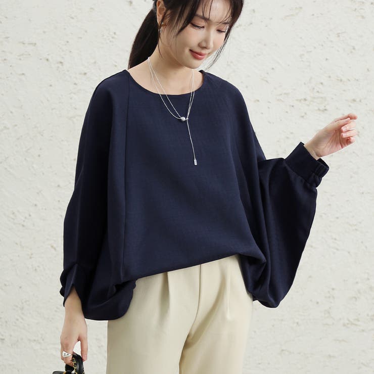 長袖トップス 体型カバー 無地 | Doux Belle  | 詳細画像12 