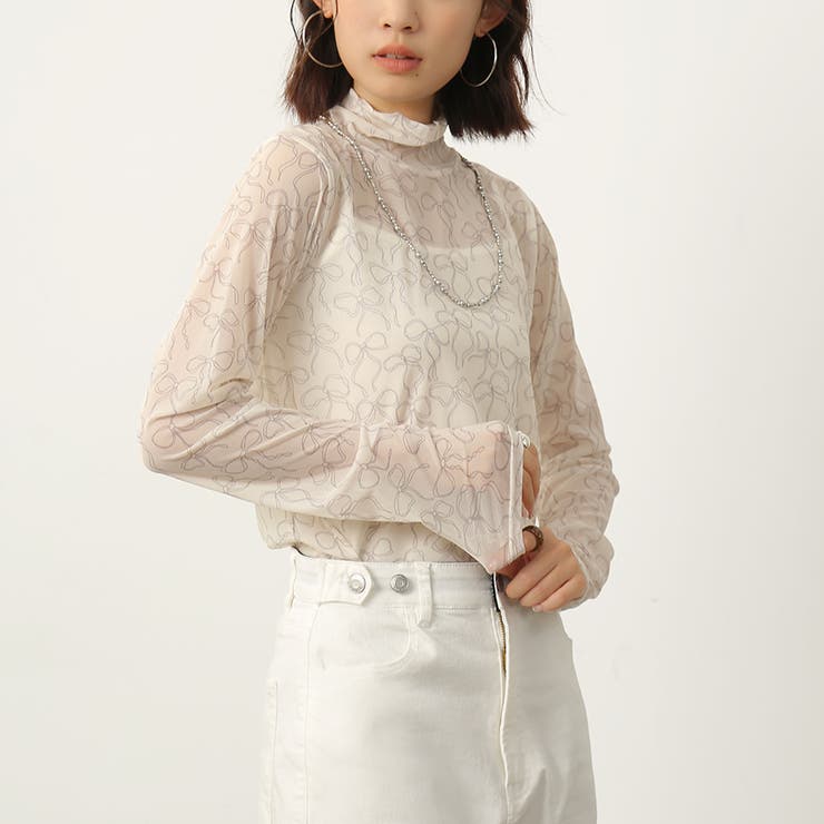 オフホワイト | トップス カットソー 透け感 | Doux Belle 