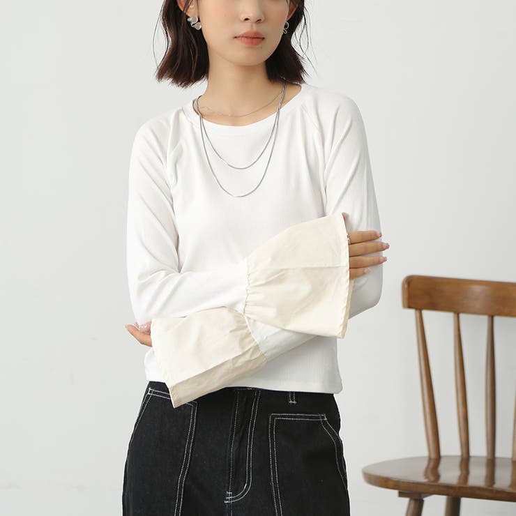 ホワイト | トップス カットソー Tシャツ | Doux Belle 