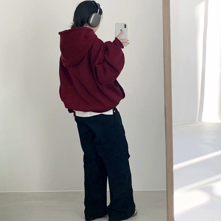 【美品】モラビト　パーカー　プルオーバー　デカロゴ　ウール　ロゴ刺繍　ブラウン 美品】モラビト パーカー プルオーバー デカロゴ ウール ロゴ